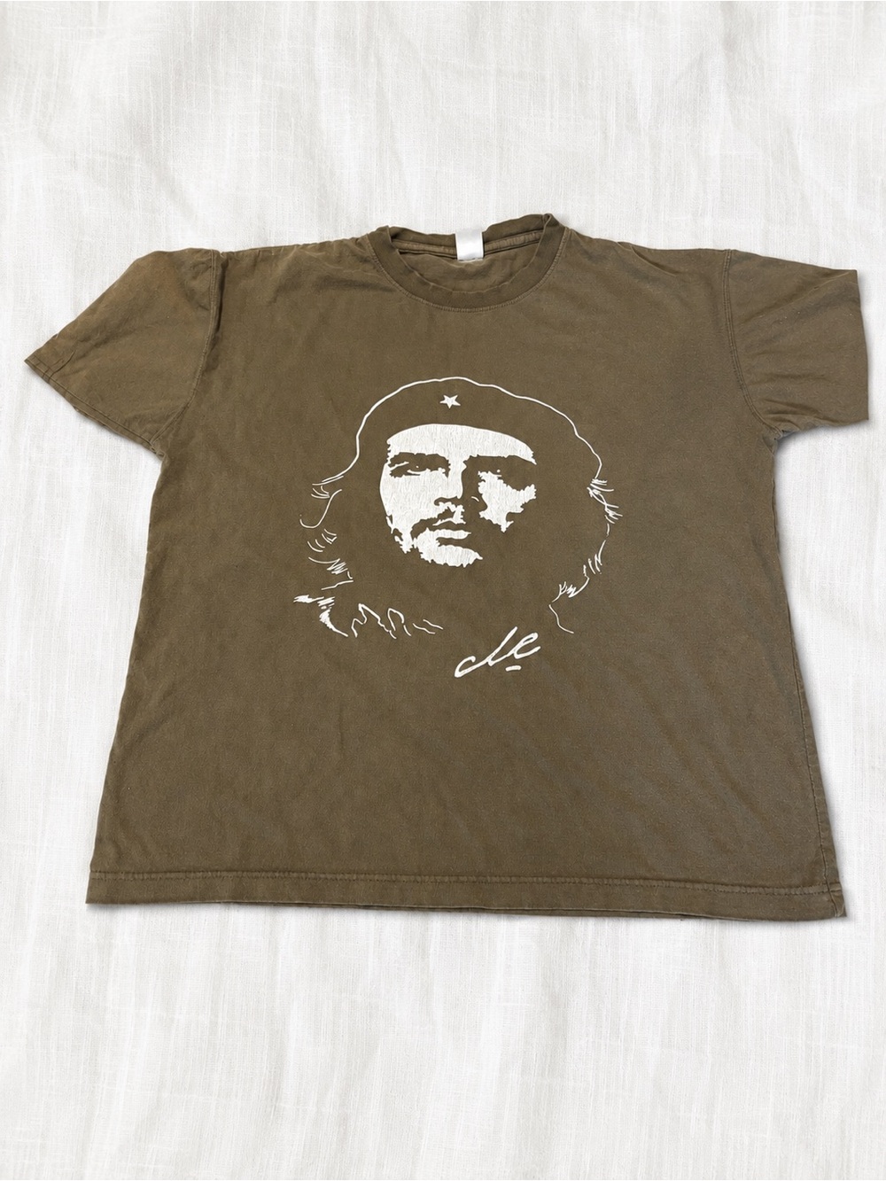 Unbranded Olive Graphic Crewneck T-Shirt